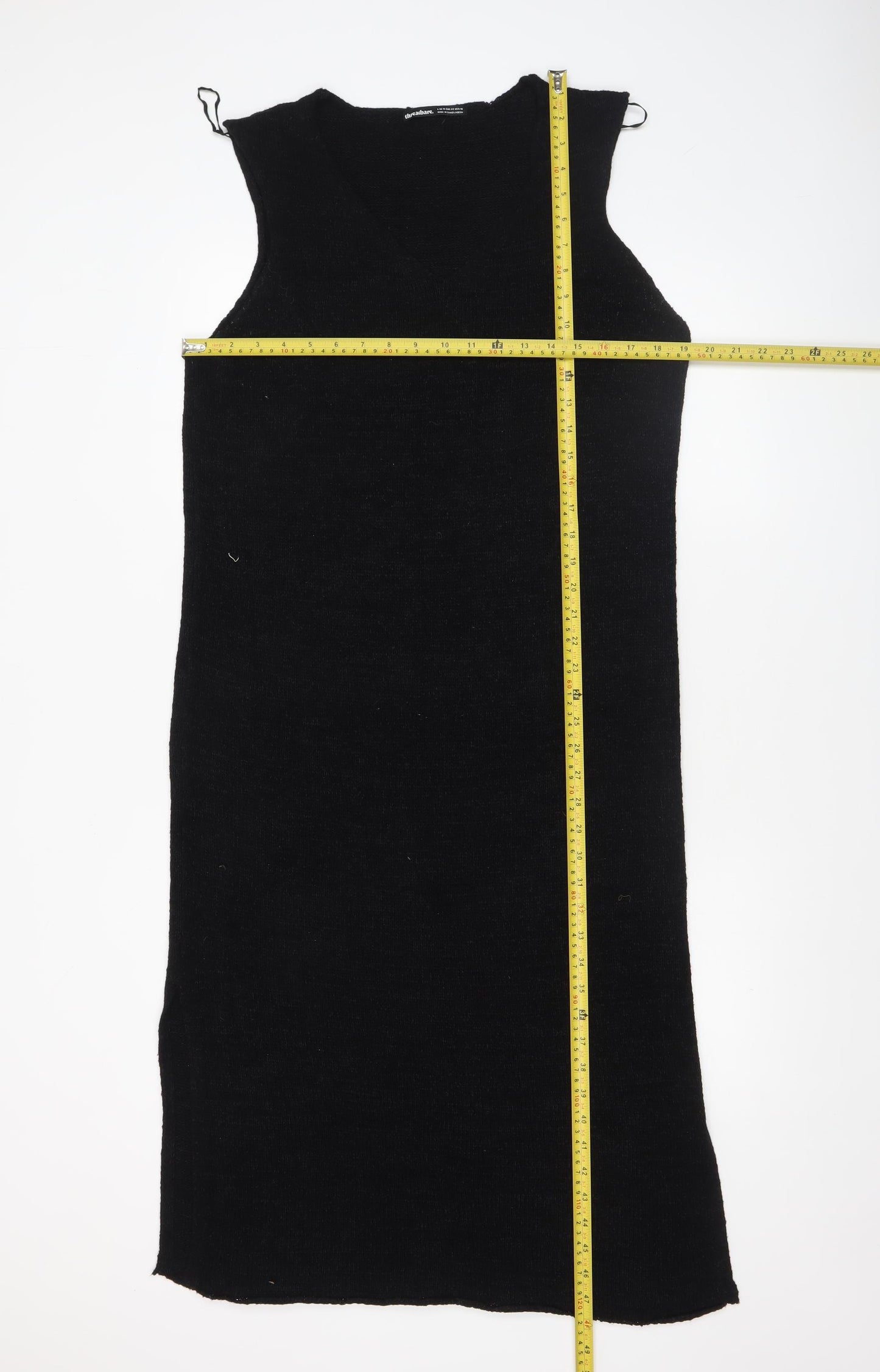 Threadbare Women’s Black Sleeveless Knit Midi Bodycon Dress Size 14