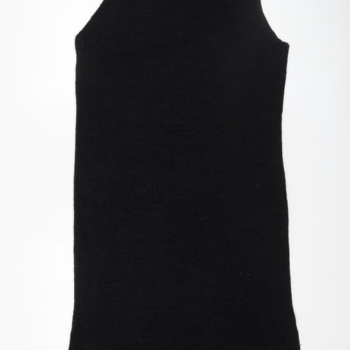 Threadbare Women’s Black Sleeveless Knit Midi Bodycon Dress Size 14