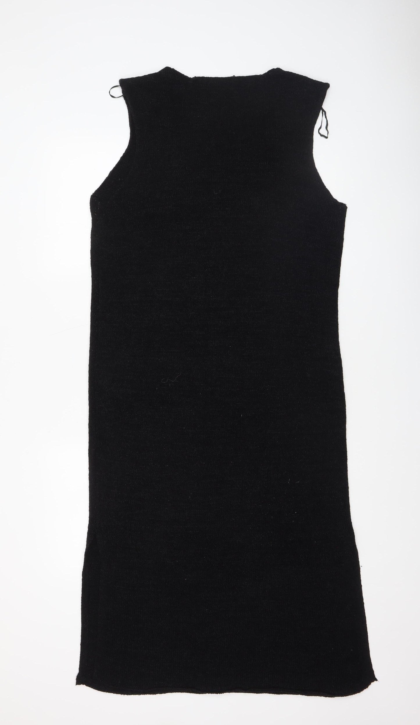 Threadbare Women’s Black Sleeveless Knit Midi Bodycon Dress Size 14
