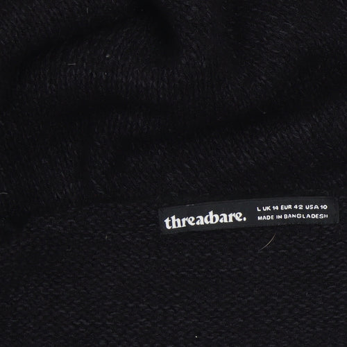 Threadbare Women’s Black Sleeveless Knit Midi Bodycon Dress Size 14