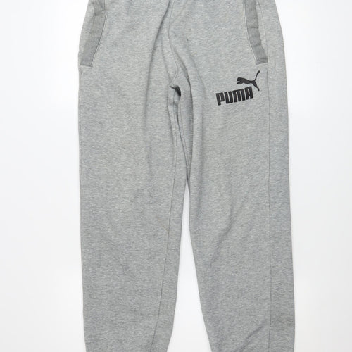 Puma Men's Grey Small Jogger Sweatpants Cotton Blend