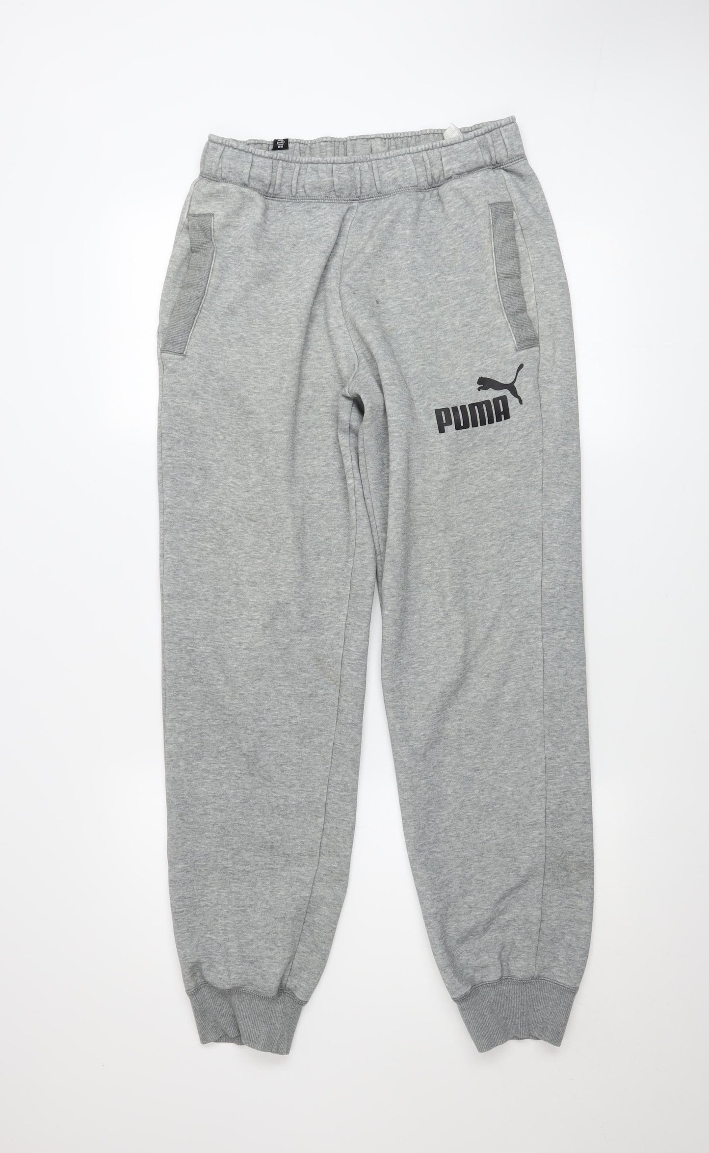 Puma Men's Grey Small Jogger Sweatpants Cotton Blend