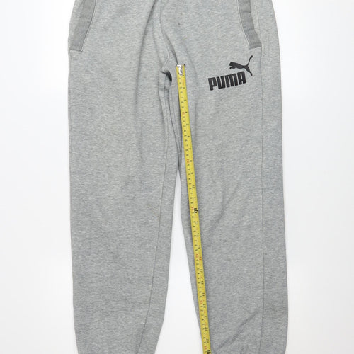 Puma Men's Grey Small Jogger Sweatpants Cotton Blend