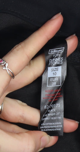 Dunnes Stores Women's Black Skinny Jeans Size 10 Regular Denim
