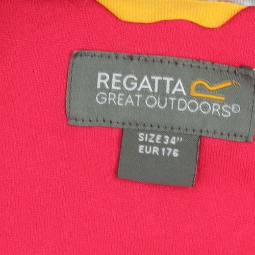 Regatta Girls Pink Fleece 1/4 Zip Pullover Sweatshirt Size 4XL