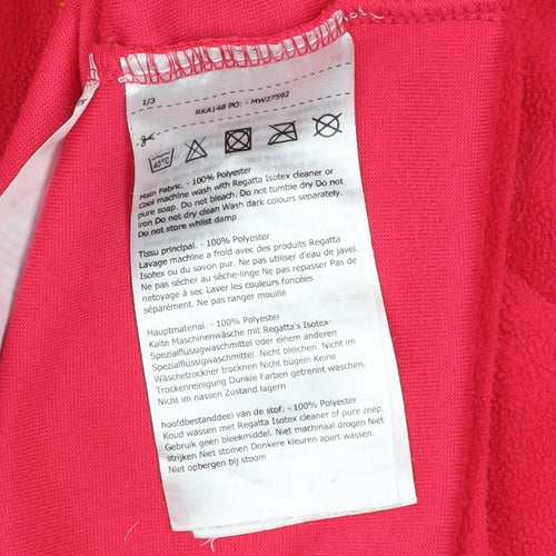 Regatta Girls Pink Fleece 1/4 Zip Pullover Sweatshirt Size 4XL