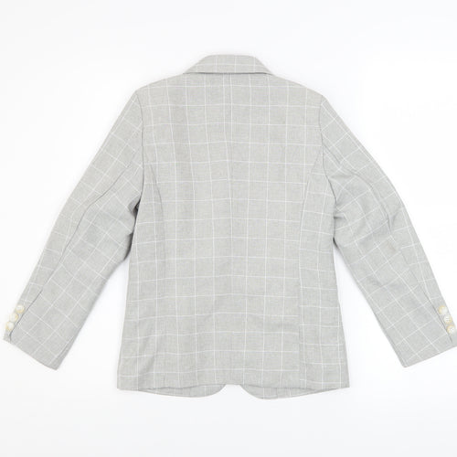 Lolanta Boys Grey Check Single Breasted Blazer 3-4 Years Formal Jacket
