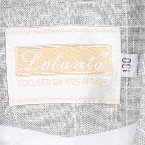 Lolanta Boys Grey Check Single Breasted Blazer 3-4 Years Formal Jacket
