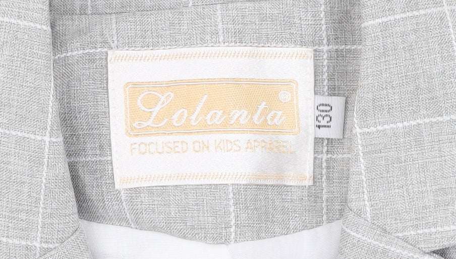 Lolanta Boys Grey Check Single Breasted Blazer 3-4 Years Formal Jacket