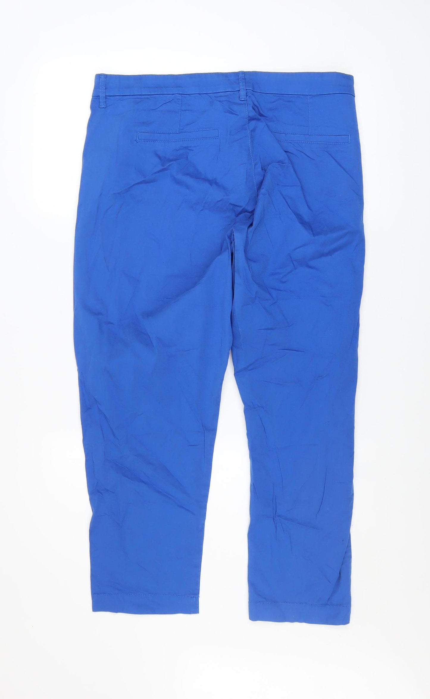 Red Herring Women’s Blue Chino Trousers Size 16 Regular Cotton Blend