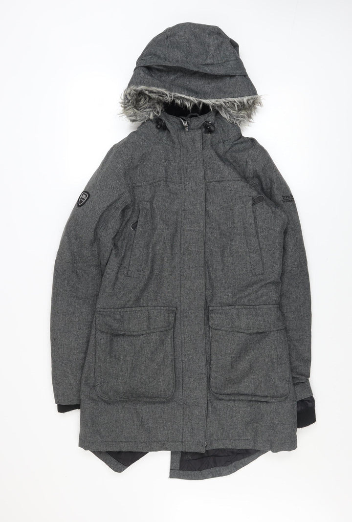 Trespass Men's Grey XS Waterproof Hooded Parka Coat