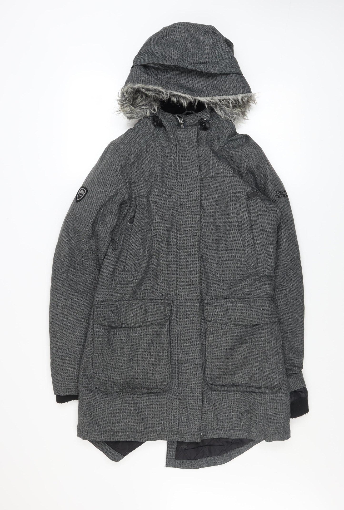 Trespass Men's Grey XS Waterproof Hooded Parka Coat