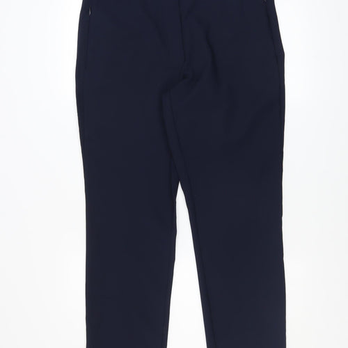 Savida Women's Navy Blue Size 16 Straight Leg Stretch Trousers