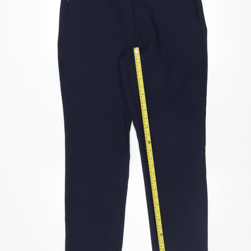 Savida Women's Navy Blue Size 16 Straight Leg Stretch Trousers