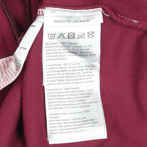 Regatta Womens Burgundy 1/4 Zip Fleece Sweatshirt UK 14 Outdoor Warm Top