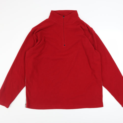 Peter Storm Men’s Red Fleece 1/4 Zip Pullover Sweatshirt Size L