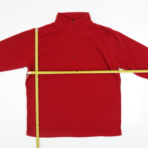 Peter Storm Men’s Red Fleece 1/4 Zip Pullover Sweatshirt Size L