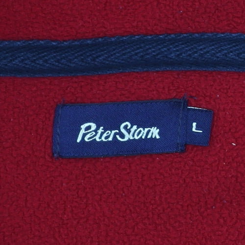 Peter Storm Men’s Red Fleece 1/4 Zip Pullover Sweatshirt Size L