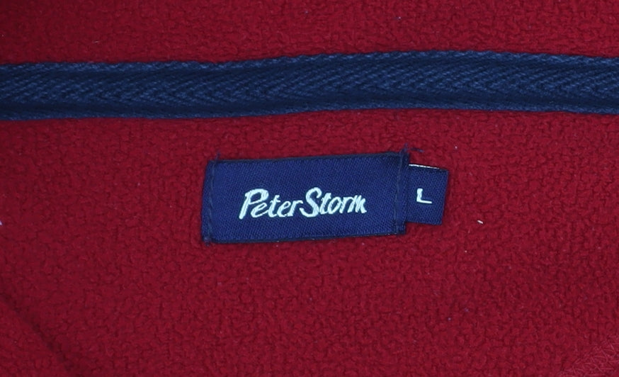 Peter Storm Men’s Red Fleece 1/4 Zip Pullover Sweatshirt Size L