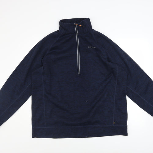 Craghoppers Men's Blue XL Fleece 1/2 Zip Pullover Sweatshirt