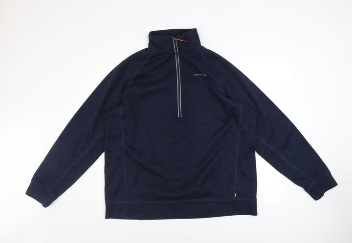 Craghoppers Men's Blue XL Fleece 1/2 Zip Pullover Sweatshirt