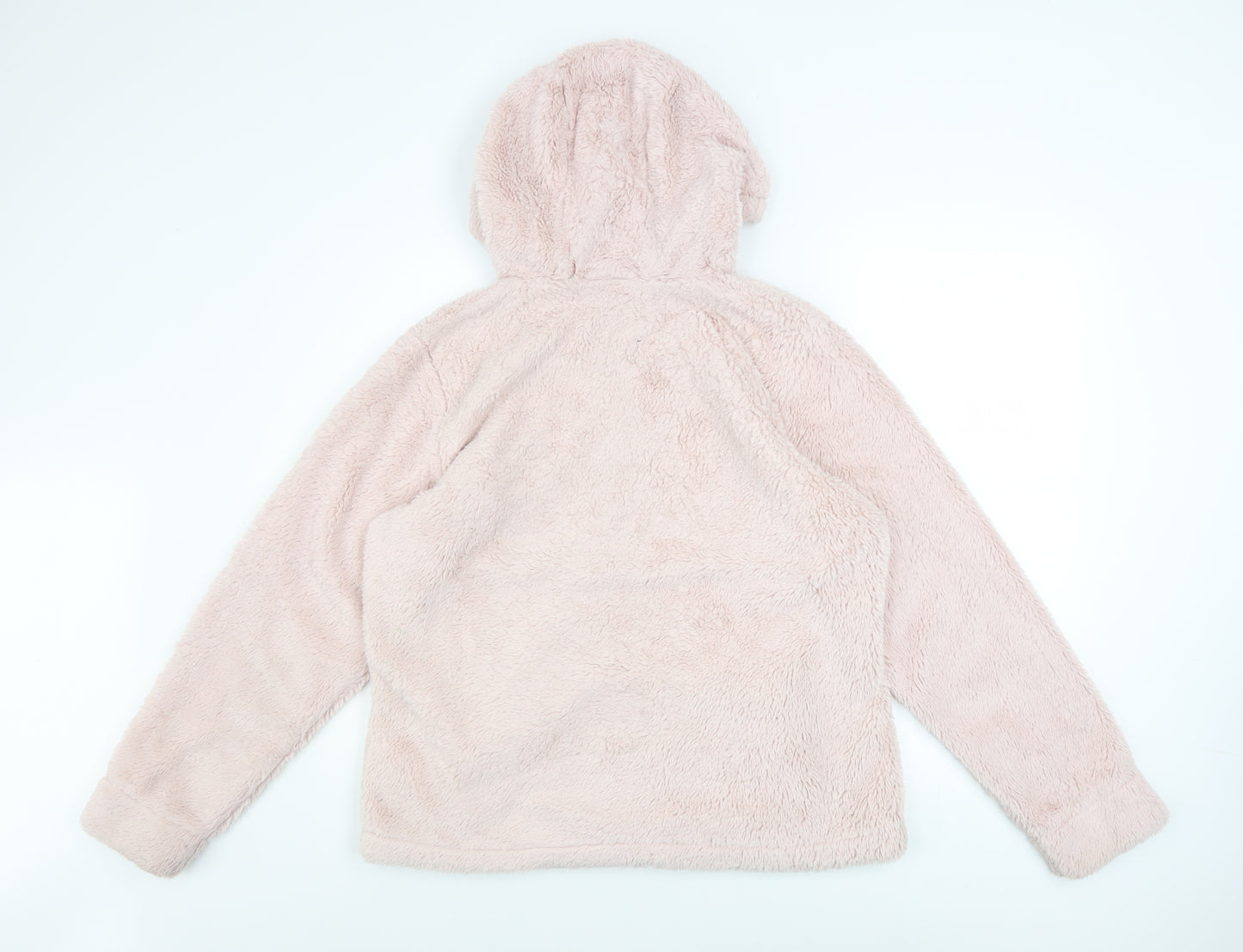 Columbia Women Pink Fleece Pullover Hoodie L Soft Warm Plush Top