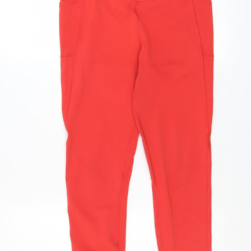 Gottex Women Red Capri Leggings Size M Stretch Activewear