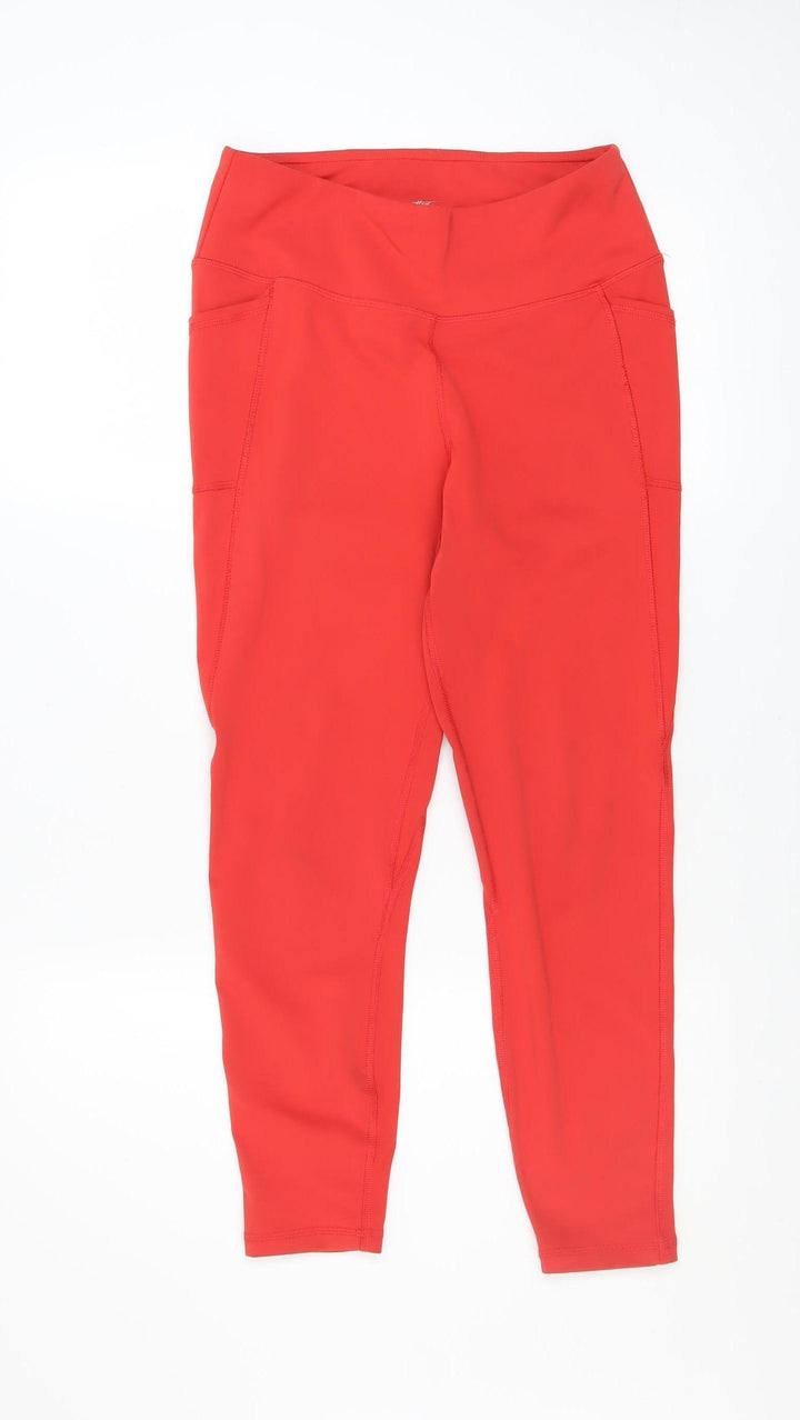 Gottex Women Red Capri Leggings Size M Stretch Activewear