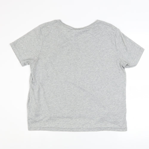 Nike Women's Grey Short Sleeve T-Shirt M Basic Crew Neck