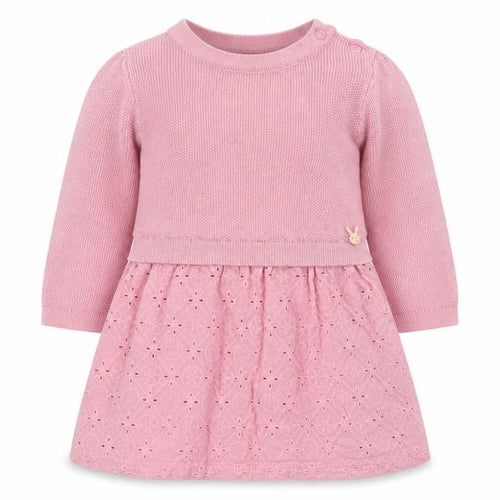 Coccodrillo Girls Pink Cotton Knit A-Line Dress 12-18 Months