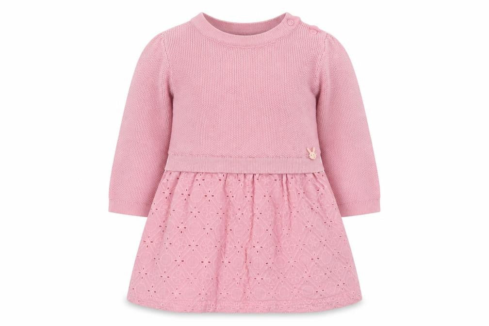 Coccodrillo Girls Pink Cotton Knit A-Line Dress 12-18 Months