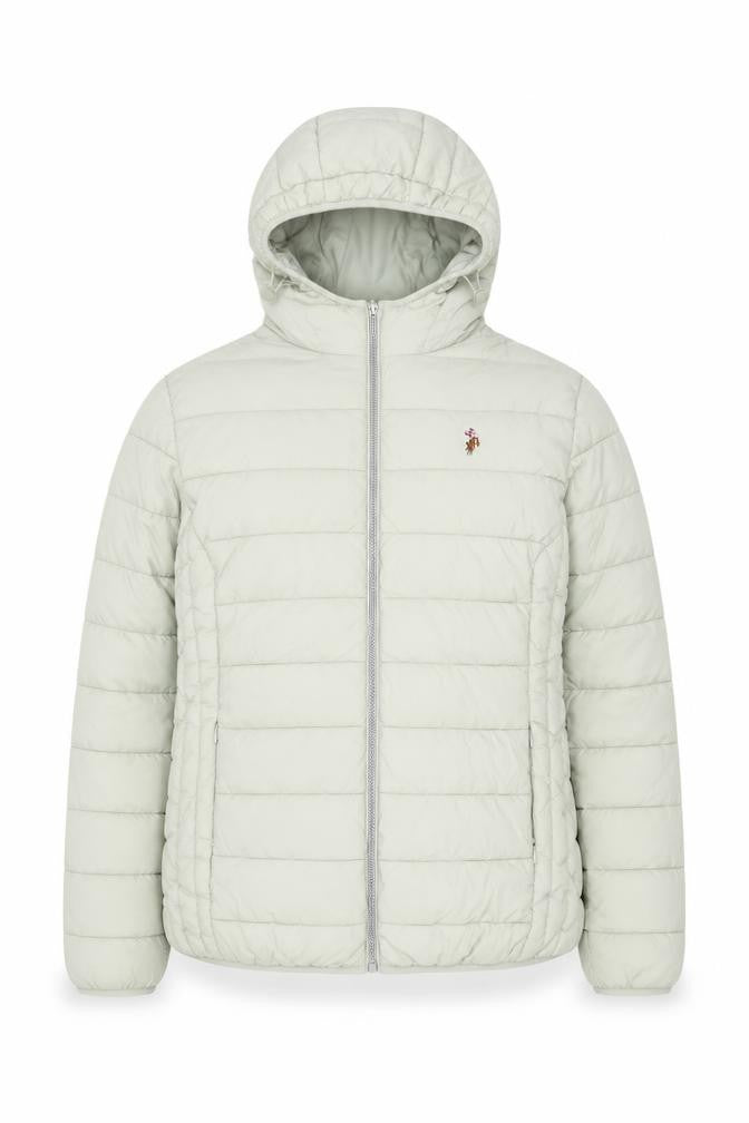 U.S. Polo Assn. Women's Green Size 14 Hooded Puffer Jacket