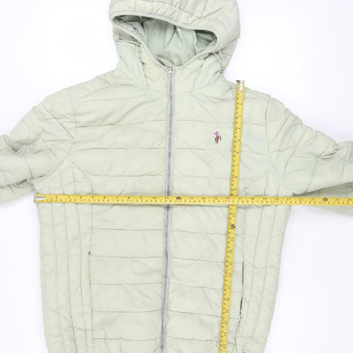 U.S. Polo Assn. Women's Green Size 14 Hooded Puffer Jacket