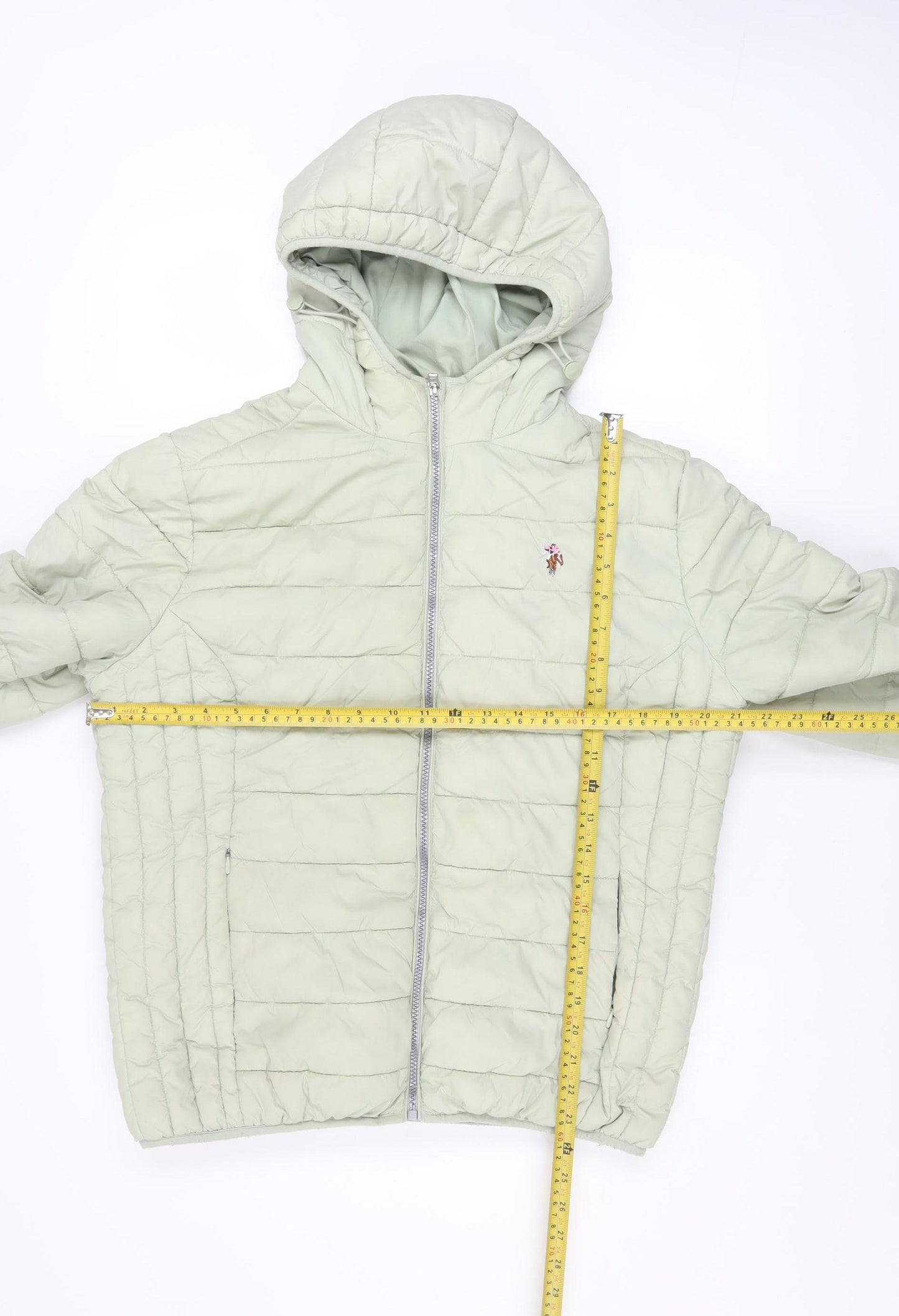 U.S. Polo Assn. Women's Green Size 14 Hooded Puffer Jacket