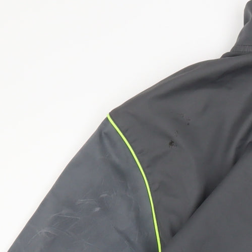 Slazenger Men’s Grey Windbreaker Softshell Jacket L Full Zip Reflective Sports