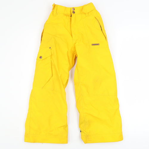 Wed'ze Boys Yellow Waterproof Ski Snow Pants 6 Years Winter Trousers