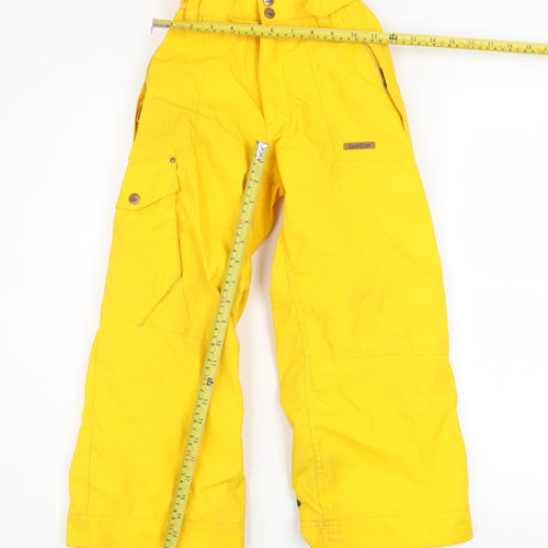 Wed'ze Boys Yellow Waterproof Ski Snow Pants 6 Years Winter Trousers