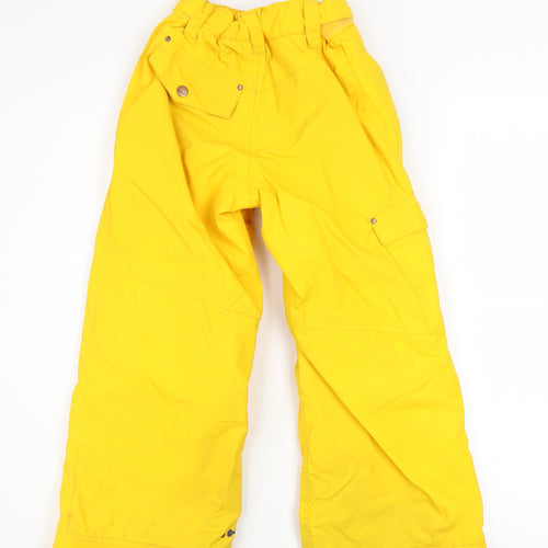 Wed'ze Boys Yellow Waterproof Ski Snow Pants 6 Years Winter Trousers