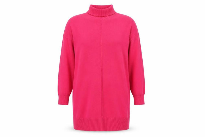 French Connection Women's Pink Mock Neck Long Sleeve Pullover Jumper Size M