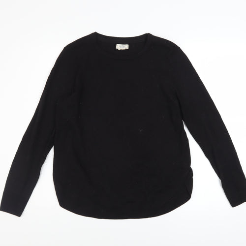 FatFace Women's Black Wool Blend Crew Neck Jumper Size 8