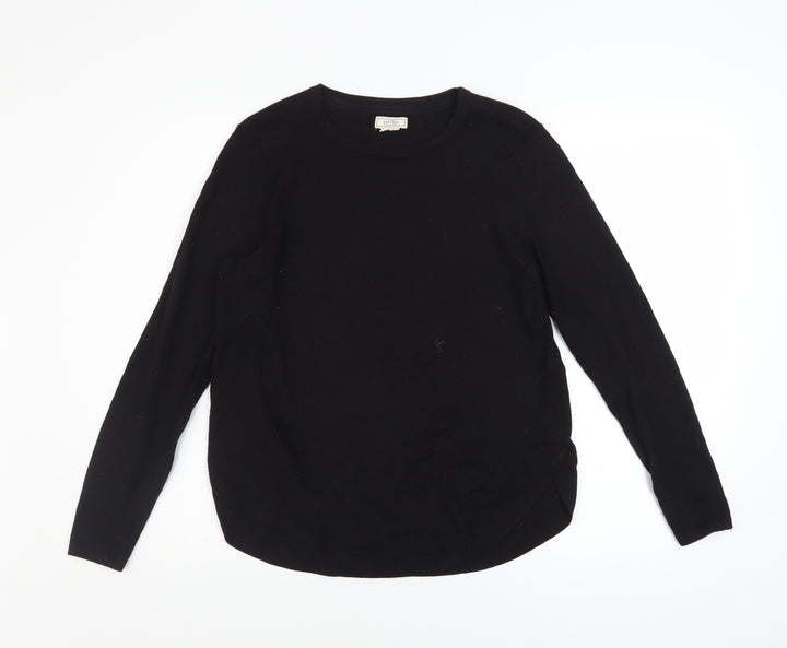 FatFace Women's Black Wool Blend Crew Neck Jumper Size 8
