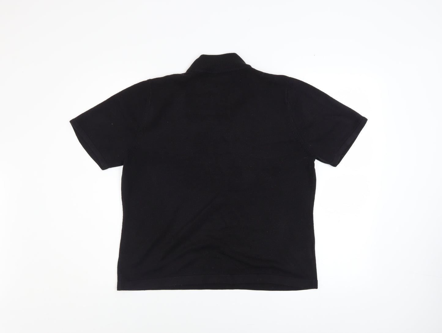 JDV Women’s Black Mock Neck Short Sleeve Knit Top Size 10