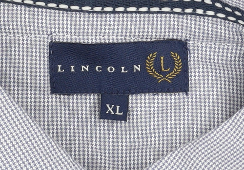 Lincoln Men’s Blue Cotton Crew Neck Pullover Jumper XL
