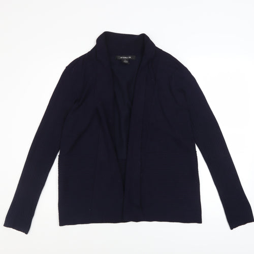 89th & Madison Women's Blue Knit Cardigan Size M Long Sleeve Open Front