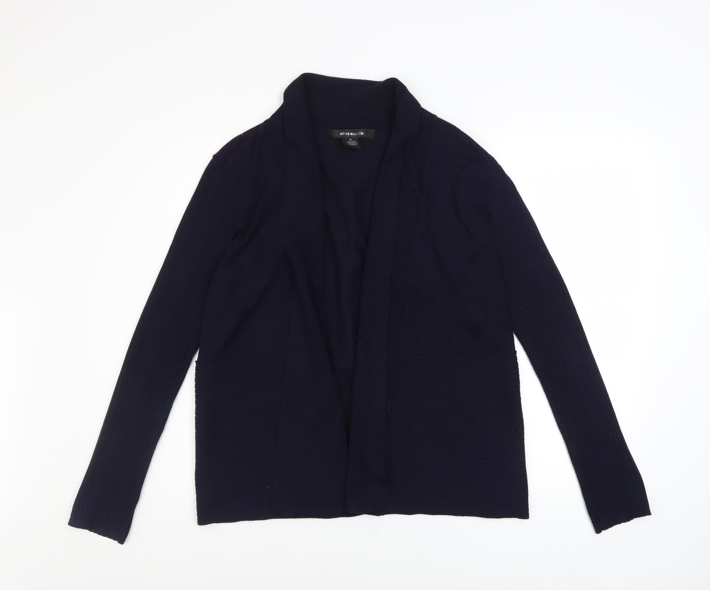 89th & Madison Women's Blue Knit Cardigan Size M Long Sleeve Open Front