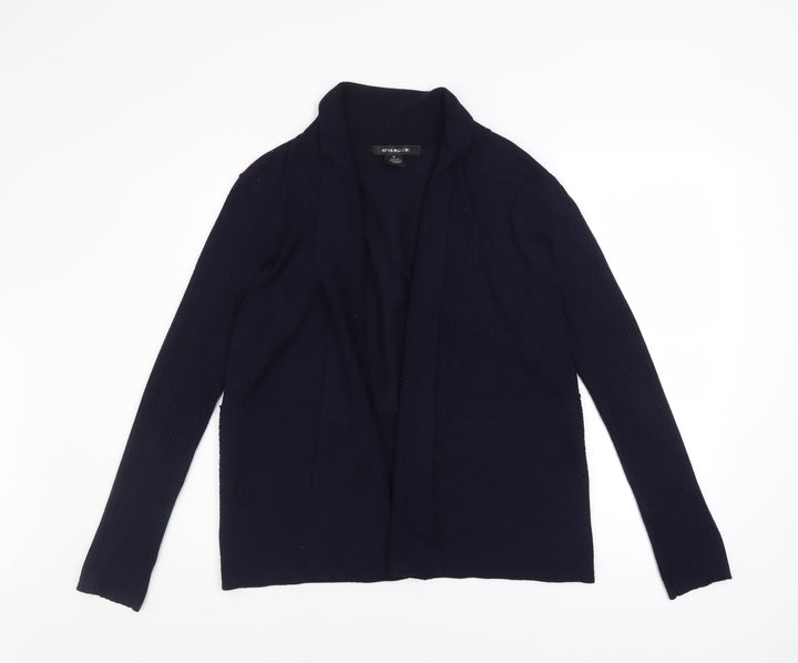 89th & Madison Women's Blue Knit Cardigan Size M Long Sleeve Open Front