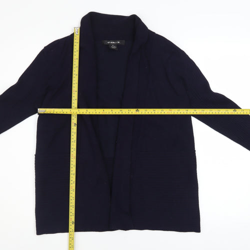 89th & Madison Women's Blue Knit Cardigan Size M Long Sleeve Open Front