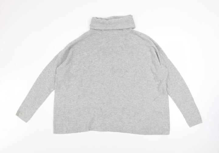 Warehouse Women’s Grey Roll Neck Knit Jumper Size 10