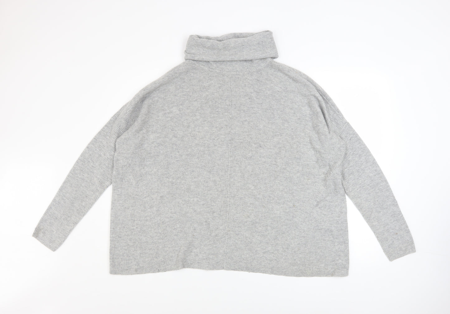 Warehouse Women’s Grey Roll Neck Knit Jumper Size 10