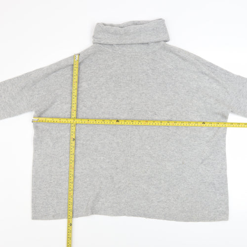 Warehouse Women’s Grey Roll Neck Knit Jumper Size 10